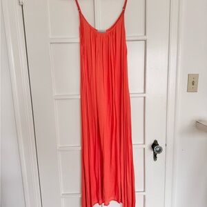 Jemma Sands Flowy Bright Orange Maxi Dress